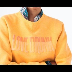 Aeropostale/Yellow Sweater/ Love Drunk /(Medium)